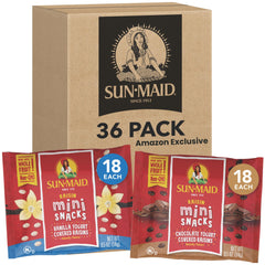 Sun-Maid Vanilla Yogurt Covered Raisins pack front for on-the-go snacking