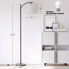 SUNMORY arc floor lamp with three color temperatures for customizable ambience.