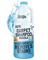 Sunny & Honey carpet cleaner bottle pour for precise application and quick stain removal.