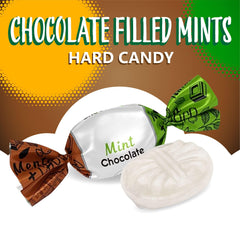 Minty bite with cool shell leading to creamy center, ideal after meals.