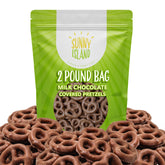 Sunny Island milk chocolate mini pretzels 2lb bag—great for sharing at gatherings.