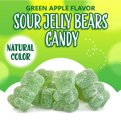 Sunny Island Sour Bears packaging emphasizes dye-free color and vegan appeal