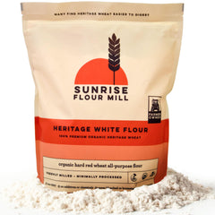Sunrise Flour Mill heritage white flour bag for versatile, premium baking