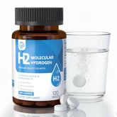 Sunshine & Rain H2 tablet dissolving in water for rapid antioxidant support