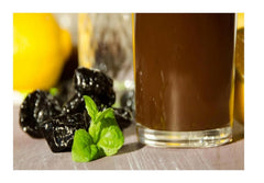 Closeup of a Sunsweet Prune Juice 7.5 oz can for easy serving