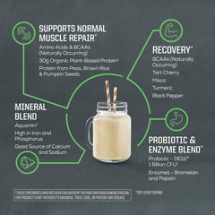 Sunwarrior gluten-free dairy-free soy-free formula label close-up