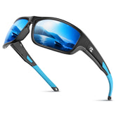 Suoso sports sunglasses frame close-up showing durable TR90 and wraparound design.