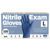 SUP Powder-Free Nitrile gloves in a box dispenser for quick, clean access.