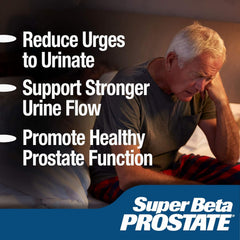 Super Beta Prostate label detail highlighting beta sitosterol ingredient for urinary health.