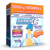 Super C orange stick in a water bottle for quick hydration on the go.