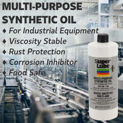 Super Lube Syncolon label close-up highlighting PTFE protection