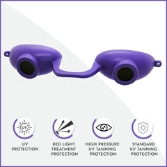 Super Sunnies Evo side profile in purple showing slim eyewear for comfort