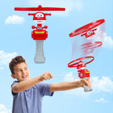 Super Wings Jett flying disc launcher in action for active outdoor play.