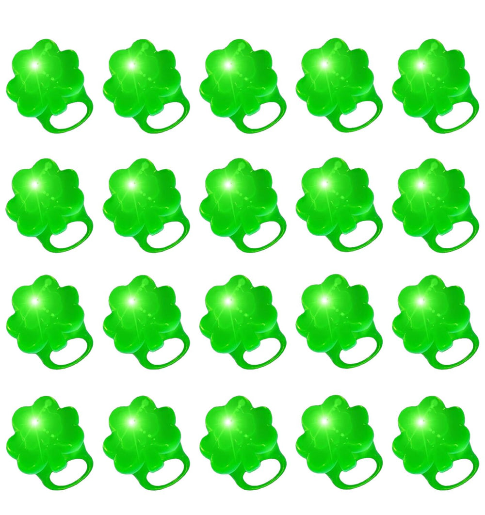 Super Z Outlet four-leaf clover LED ring glows bright for festive St. Patrick's Day fun