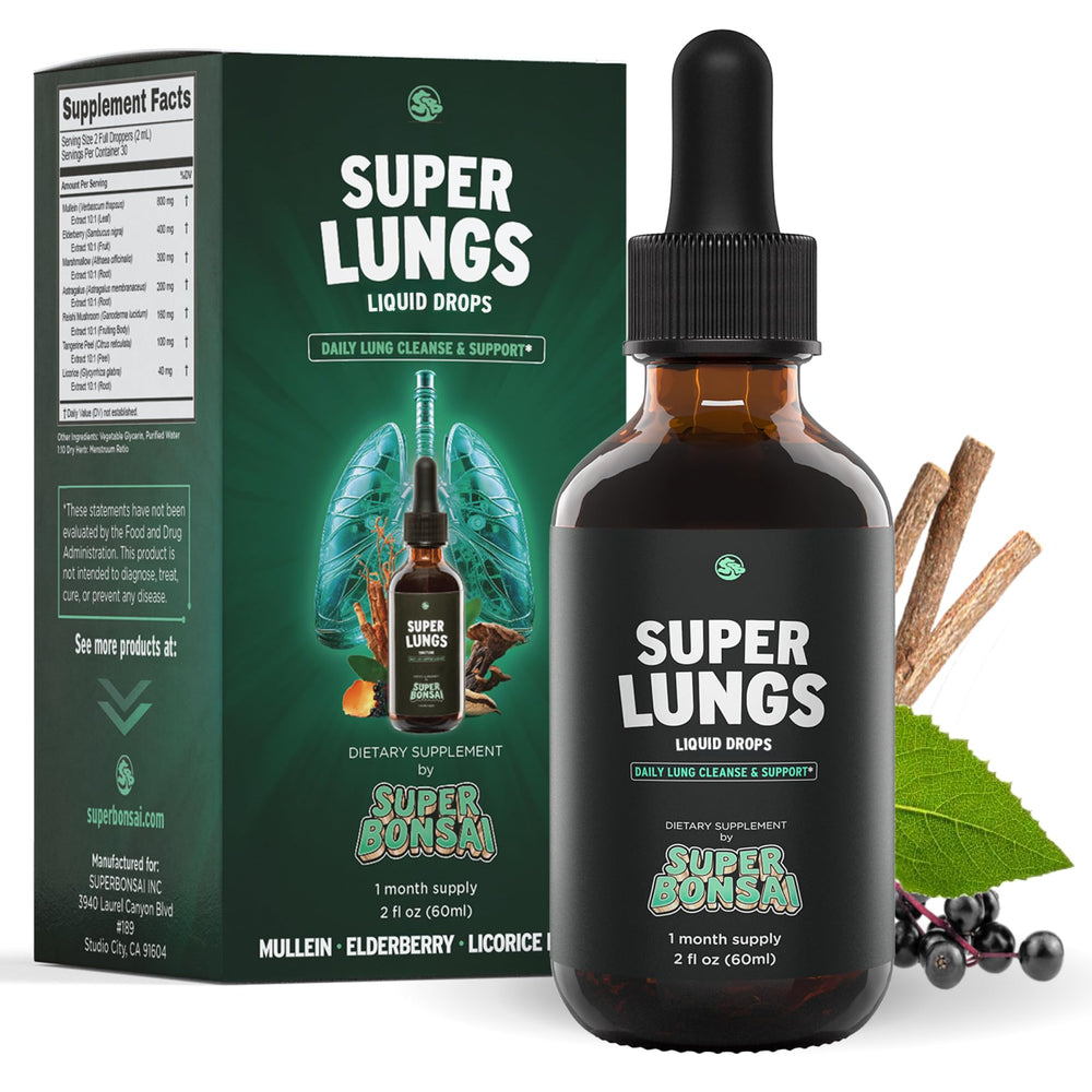 SuperBonsai Super Lungs bottle pour supports daily breathing comfort
