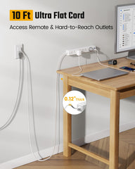 SUPERDANNY six-outlet surge protector powers multiple devices safely