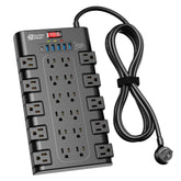 SUPERDANNY power strip with 22 outlets for comprehensive device charging and organization.