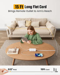 SUPERDANNY surge protector provides 1050 Joules protection for electronics.