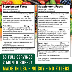Capsules close-up showing plant-based soy-free formula