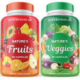 Superfood MD Fruits & Veggies bottle supports daily nutrient intake.
