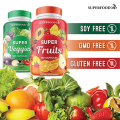 Assorted fruits and vegetables blend from Superfood MD