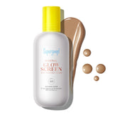Supergoop Glowscreen Drops illuminate the skin with a soft glow and radiant finish.