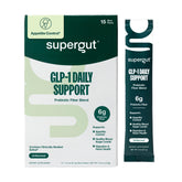 Supergut GLP1 Daily Support tub front shows a plant-based, gut-friendly fiber option for daily wellness