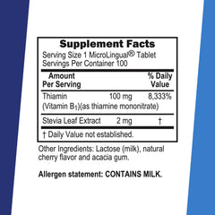 Superior Source B-1 tablets dissolve under the tongue for quick absorption