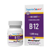 Superior Source B-12 bottle front shows 1000 mcg for energy support
