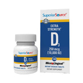 Superior Source Vitamin D3 tablet with quick-dissolve action for immune support.