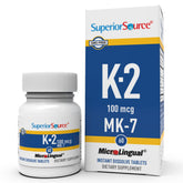 Superior Source Vitamin K2 MK7 bottle for simple daily supplementation.