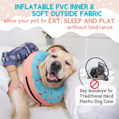 Supet donut cone demonstrates vision-friendly design for pets at play