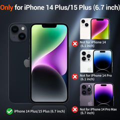 SUPFINE Magnetic case for iPhone 14 Plus with MagSafe, snug protection for daily use.
