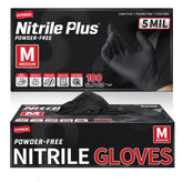 Supmedic box of 100 black nitrile gloves for heavy tasks