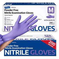Supmedic Medical Soft Max nitrile gloves in box for exam and everyday tasks