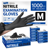 Supmedic nitrile gloves with black packaging show bulk box for restocking