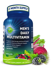 SUPPLEMENTS STUDIO Men's Daily Multivitamin bottle with easy-to-swallow capsules for energy.