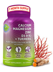 SUPPLEMENTS STUDIO Plant-Based Calcium Aquamin bottle supports vegan bone health.