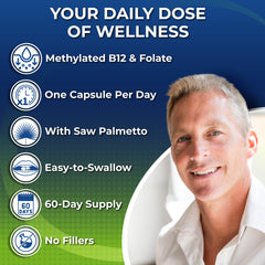 SUPPLEMENTS STUDIO vegan multivitamin capsules label closeup emphasizes easy-to-swallow daily support.