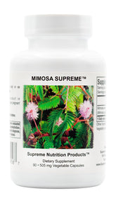 Supreme Nutrition Mimosa Supreme bottle with capsules for a calming evening routine