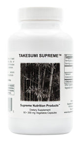 Supreme Nutrition Takesumi Supreme charcoal capsules in bottle for daily digestive balance.