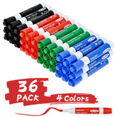 SUQJOY dry erase markers set in four assorted colors for high visibility on whiteboards.