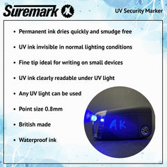 SureMark writes clearly on plastic surfaces for secure labeling.