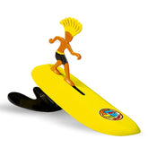 Surfer Dudes Classics wave-powered mini-surfer in action, ideal for beach fun and easy rides