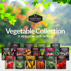 Survival Garden Seeds large red cherry tomato seed vault for sweet, snack-ready tomatoes.
