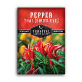 Survival Garden Seeds Thai chili seeds pack for home gardeners seeking spicy harvest.