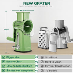 SUSTEAS five-blade shredder for quick veggie prep