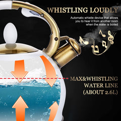 SUSTEAS whistle design activates when boiling, signaling from across the kitchen.