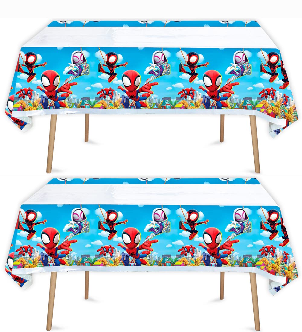 SUTRADHAR Spiderman tablecloth 70x42 with hero pattern for kid party tables.