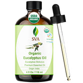 SVA Organics eucalyptus oil bottle with dropper for easy application